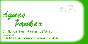 agnes panker business card